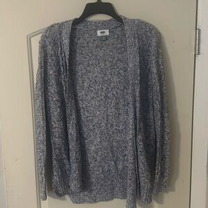 Grey marled button front cardigan. Gently used